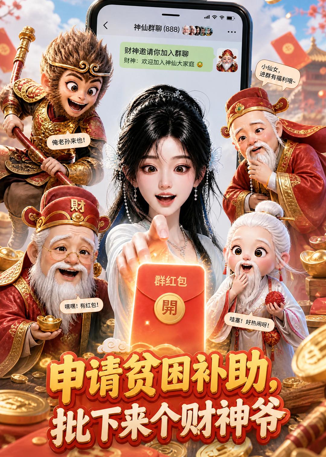 申请贫困补助批下来个财神爷(1080)